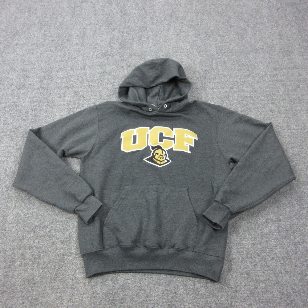 UCF Knights Hoodie Mens Small Gray NCAA Football Champion Fleece Pullover